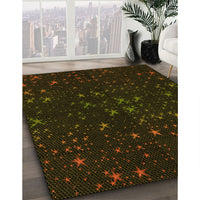 Patterned Black Rug, pat3471yw