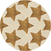 Square Machine Washable Transitional Golden Blonde Gold Rug in a Living Room, wshpat3472brn