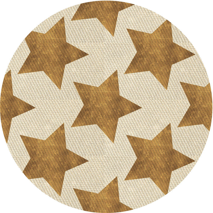 Square Patterned Golden Blonde Gold Rug, pat3472brn