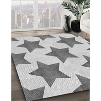 Patterned Platinum Gray Rug, pat3472gry