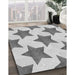 Patterned Platinum Gray Rug in Family Room, pat3472gry