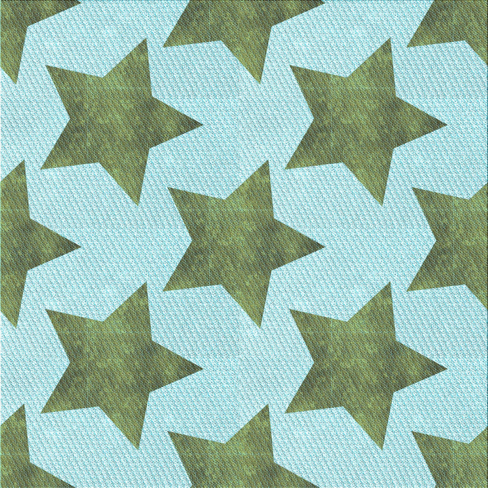 Round Patterned Green Rug, pat3472lblu