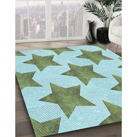 Patterned Green Rug, pat3472lblu