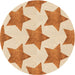 Square Patterned Neon Orange Rug, pat3472org