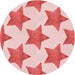 Square Patterned Pink Rug, pat3472rd