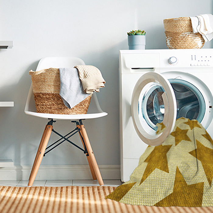 Machine Washable Transitional Cinnamon Brown Rug in a Washing Machine, wshpat3472yw