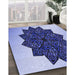 Patterned Jeans Blue Rug in Family Room, pat3473blu