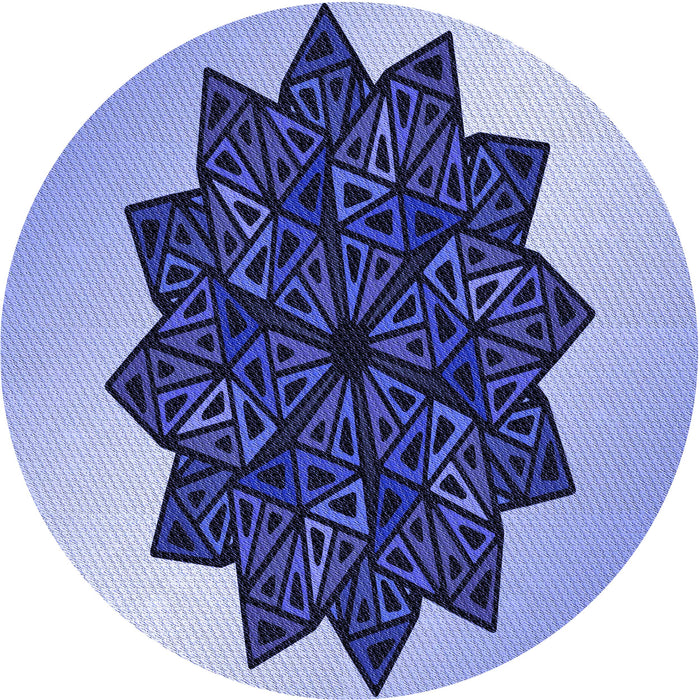 Square Patterned Jeans Blue Rug, pat3473blu