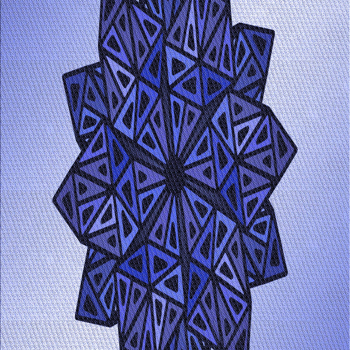 Patterned Jeans Blue Rug, pat3473blu