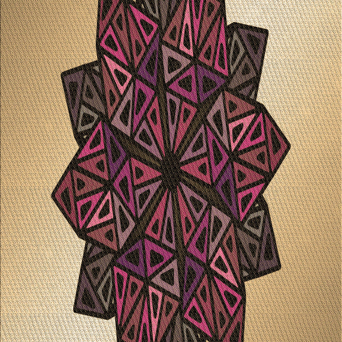 Patterned Red Brown Rug, pat3473brn