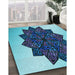 Machine Washable Transitional Blue Rug in a Family Room, wshpat3473lblu