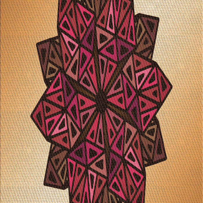 Patterned Yellow Orange Rug, pat3473org