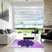 Machine Washable Transitional Bright Purple Rug in a Kitchen, wshpat3473pur
