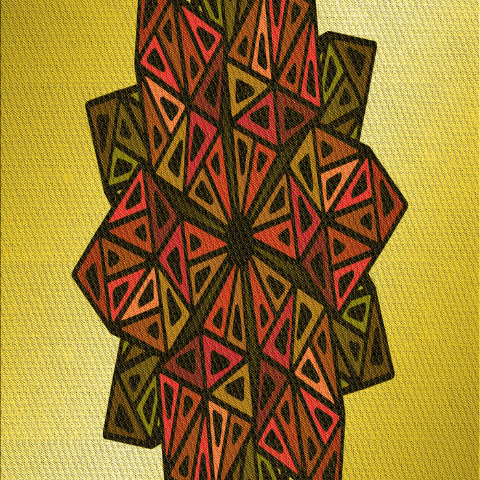 Patterned Bright Gold Yellow Rug, pat3473yw