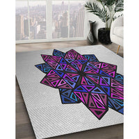 Patterned Plum Purple Novelty Rug, pat3473