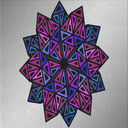 Square Patterned Plum Purple Novelty Rug, pat3473