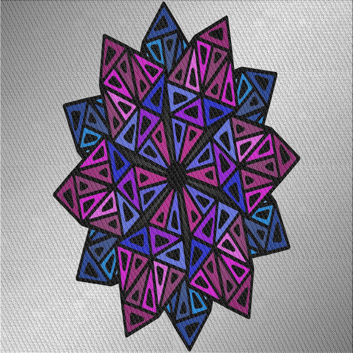 Square Patterned Plum Purple Novelty Rug, pat3473