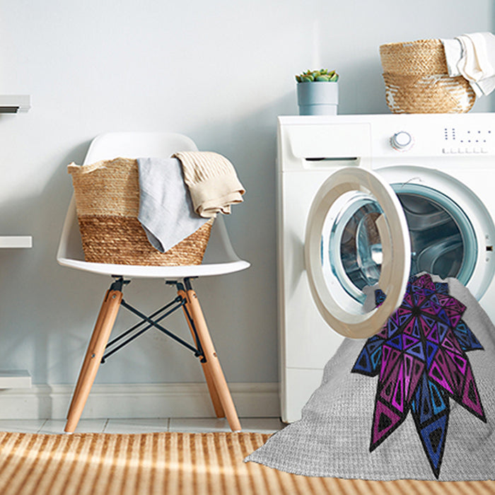 Machine Washable Transitional Plum Purple Rug in a Washing Machine, wshpat3473