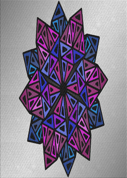 Patterned Plum Purple Novelty Rug, pat3473