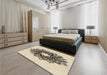 Patterned Wheat Beige Rug in a Bedroom, pat3474brn