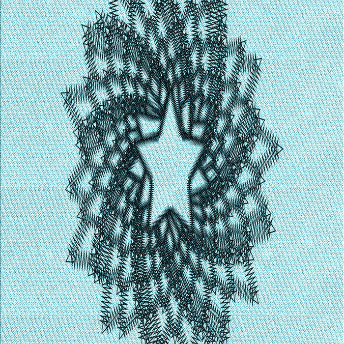 Patterned Deep-Sea Green Rug, pat3474lblu