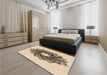 Patterned Navajo White Gold Rug in a Bedroom, pat3474org