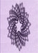 Patterned Purple Flower Purple Rug, pat3474pur