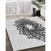 Patterned Gray Novelty Rug in Family Room, pat3474