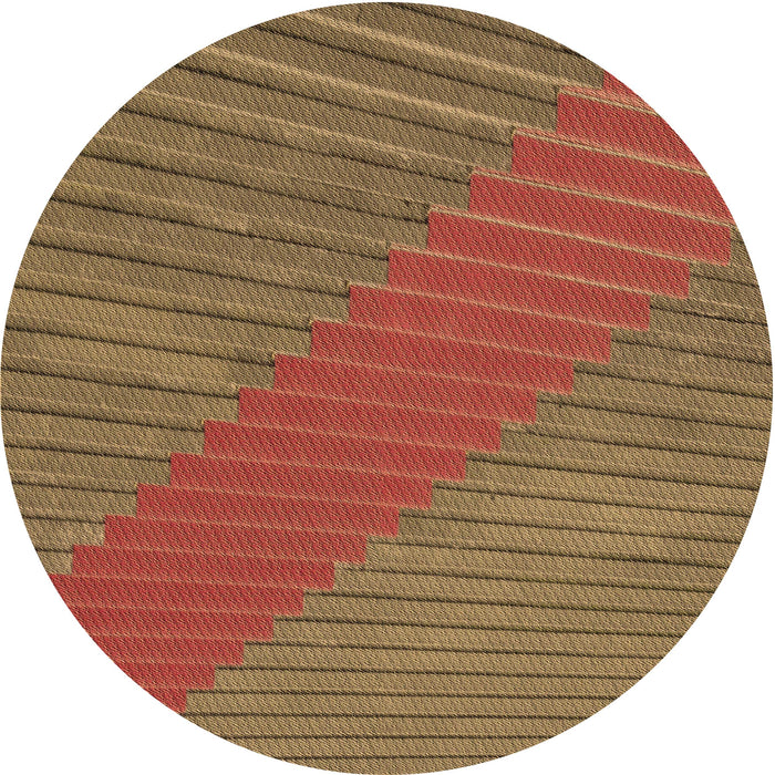 Square Patterned Mahogany Brown Rug, pat3475brn