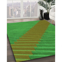 Patterned Lime Green Rug, pat3475grn