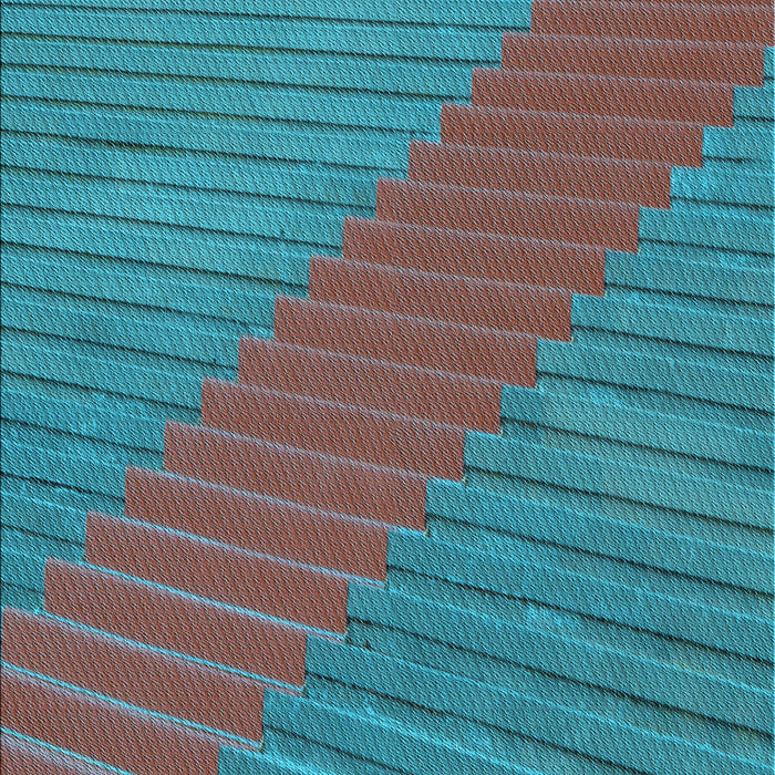 Machine Washable Transitional Dark Turquoise Green Rug, wshpat3475lblu