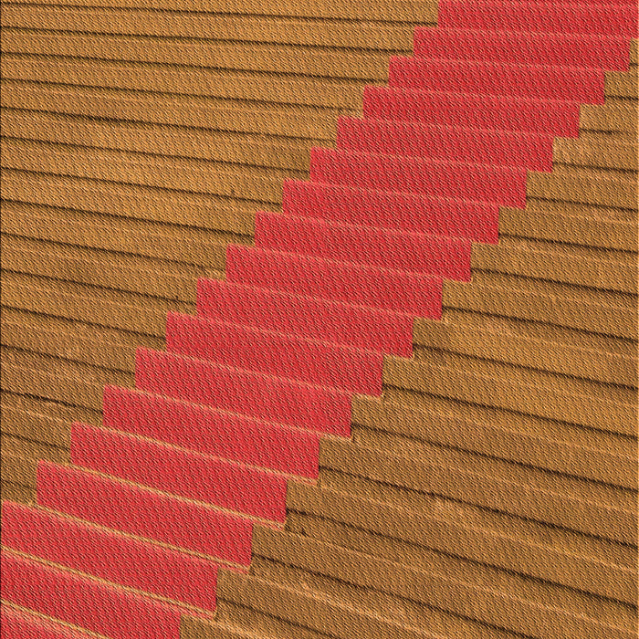 Patterned Neon Orange Rug, pat3475org