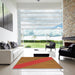 Machine Washable Transitional Neon Orange Rug in a Kitchen, wshpat3475org