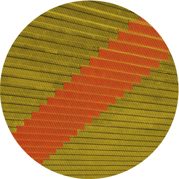 Square Patterned Caramel Brown Rug, pat3475yw