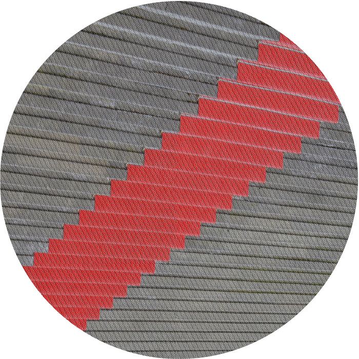 Sideview of Patterned Brown Red Novelty Rug, pat3475