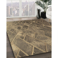 Patterned Coffee Brown Rug, pat3476brn