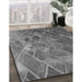 Machine Washable Transitional Gunmetal Gray Rug in a Family Room, wshpat3476gry