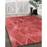 Patterned Red Rug, pat3476rd