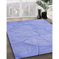 Patterned Light Slate Blue Rug, pat3477blu
