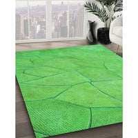 Patterned Neon Green Rug, pat3477grn