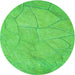 Square Patterned Neon Green Rug, pat3477grn