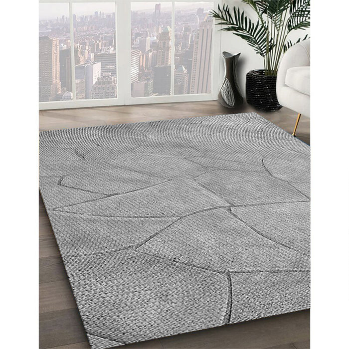 Patterned Gray Rug in Family Room, pat3477gry