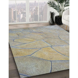 Patterned Sandstone Brown Novelty Rug in Family Room, pat3477
