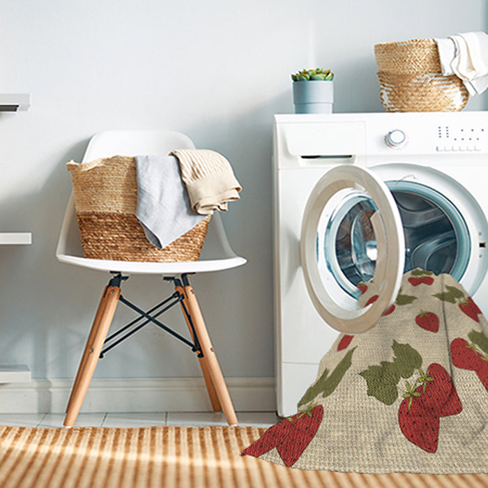 Machine Washable Transitional Khaki Gold Rug in a Washing Machine, wshpat3478brn