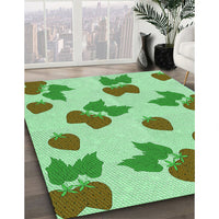 Patterned Green Rug, pat3478grn