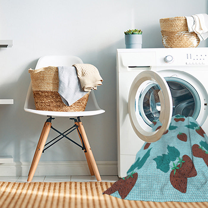 Machine Washable Transitional Blue Rug in a Washing Machine, wshpat3478lblu