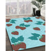 Machine Washable Transitional Blue Rug in a Family Room, wshpat3478lblu