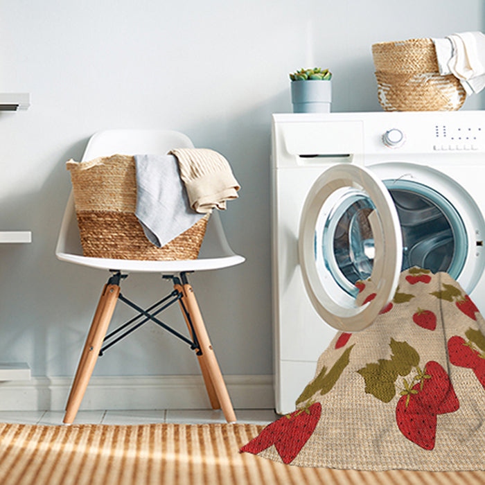 Machine Washable Transitional Red Rug in a Washing Machine, wshpat3478org