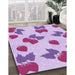 Machine Washable Transitional Orchid Purple Rug in a Family Room, wshpat3478pur