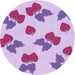 Square Patterned Orchid Purple Rug, pat3478pur